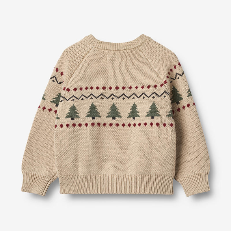 Wheat Main Jacquard Pullover Balou Knitted Tops 3354 warm sand