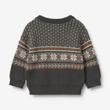 Wheat Main  Jacquard Pullover Elias Knitted Tops 1180 raven