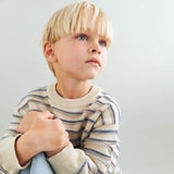 Wheat Main Jacquard Pullover Harlow Pullover 9625 sandshell stripe