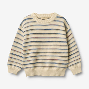 Wheat Main Jacquard Pullover Harlow Pullover 9625 sandshell stripe