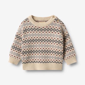 Wheat Main Jacquard Pullover Harlow Pullover 9624 flint