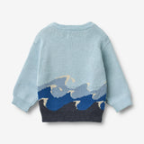 Wheat Main Jacquard Pullover Knud Pullover 2703 summer sky