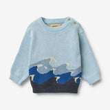 Wheat Main Jacquard Pullover Knud Pullover 2703 summer sky