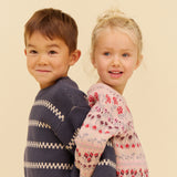 Wheat Main Jacquard Pullover Mikmak Pullover 2317 dim rose