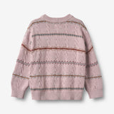 Wheat Main Jacquard Strikk Harper Pullover 1354 soft lilac