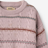 Wheat Main Jacquard Strikk Harper Pullover 1354 soft lilac