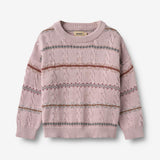Wheat Main Jacquard Strikk Harper Pullover 1354 soft lilac