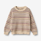 Wheat Main Jacquardgenser Harlow Pullover 3191 offwhite