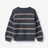 Wheat Main Jacquardgenser Harlow Pullover 1292 greyblue