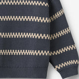 Wheat Main Jacquardgenser Harlow Pullover 1292 greyblue