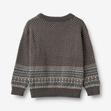 Wheat Main Jacquardgenser Julius Pullover 9619 dark charcoal