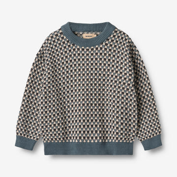 Wheat Main Jacquard genser Flores Knitted Tops 1460 stormy weather