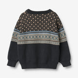 Wheat Main Jacquardgenser Julius Pullover 1432 navy
