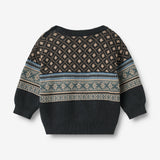 Wheat Main Jaquardgenser Julius Pullover 1432 navy