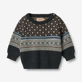 Wheat Main Jaquardgenser Julius Pullover 1432 navy