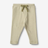 Wheat Main  Jersey Bukser Manfred Trousers 4126 sage green stripe