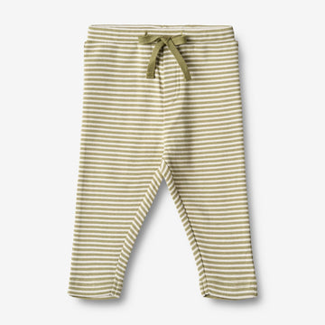 Wheat Main  Jersey Bukser Manfred Trousers 4126 sage green stripe