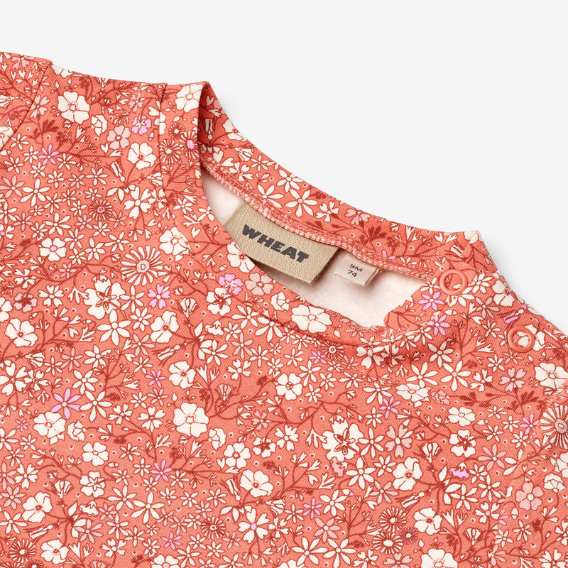 Wheat Main Jersey Dress L/S Sessa Dress 9422 coral flowers