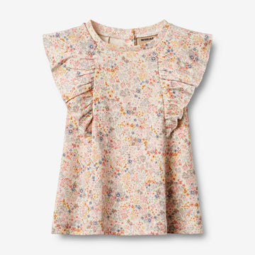 Wheat Main Jersey Dress Ruffle Shirley Dress 9418 bright flowers