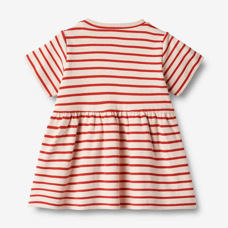 Wheat Main  Jersey Kjole S/S Anna Dresses 2078 red stripe