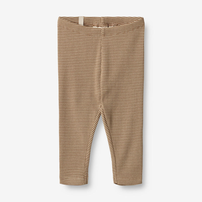 Wheat Main  Jersey Leggings Jules | Baby Leggings 3238 beige rib stripe