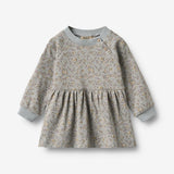 Wheat Main Jersey dress L/S Dorthea Dress 9765 slightly blue flowers