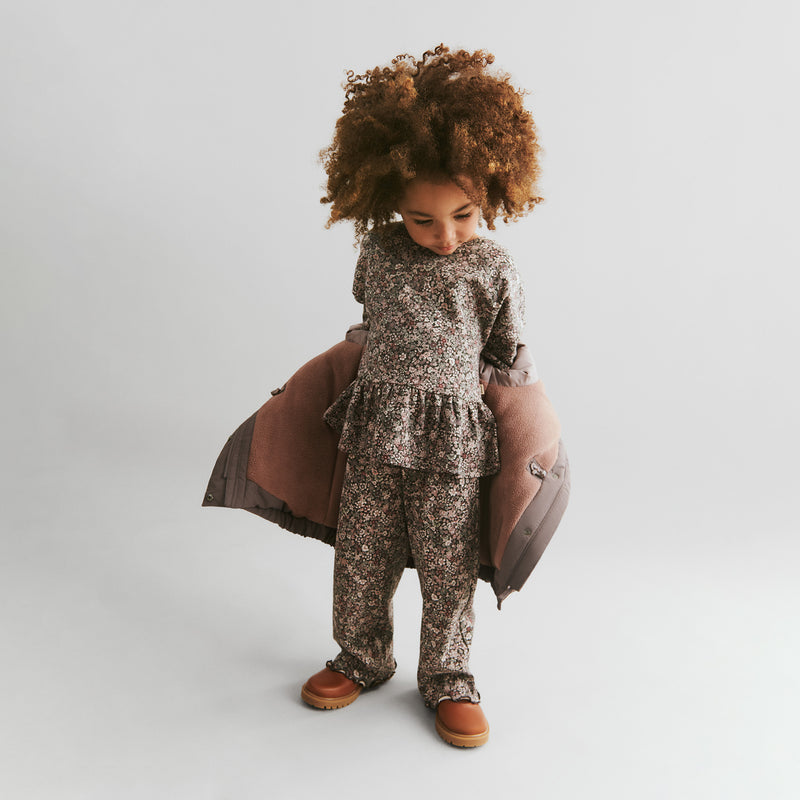 Wheat Main Jerseybukser Ela Trousers 9565 purple stone flowers