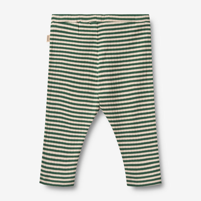 Wheat Main Jerseybukser Manfred Trousers 4142 green stripe
