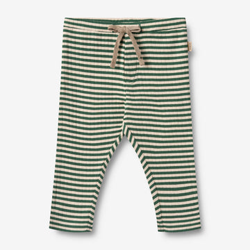 Wheat Main Jerseybukser Manfred Trousers 4142 green stripe