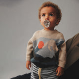 Wheat Main Jerseybukser Manfred Trousers 1396 soft blue stripe