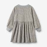 Wheat Main Jerseykjole L/S Dorthea Dress 9765 slightly blue flowers