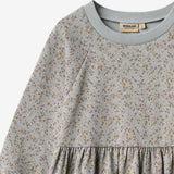Wheat Main Jerseykjole L/S Dorthea Dress 9765 slightly blue flowers