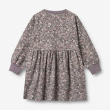Wheat Main Jerseykjole L/S Dorthea Dress 9565 purple stone flowers