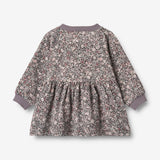 Wheat Main Jerseykjole L/S Dorthea Dress 9565 purple stone flowers