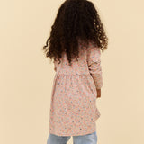 Wheat Main Jerseykjole L/S Emmy Dress 9764 grey cloud flowers