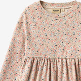 Wheat Main Jerseykjole L/S Emmy Dress 9764 grey cloud flowers