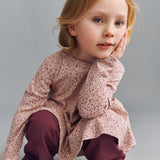 Wheat Main Jerseykjole L/S Sessa Dress 9898 dime rose small flowers