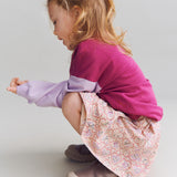 Wheat Main Jerseykjole S/S Anna Dress 9876 magenta heart flowers