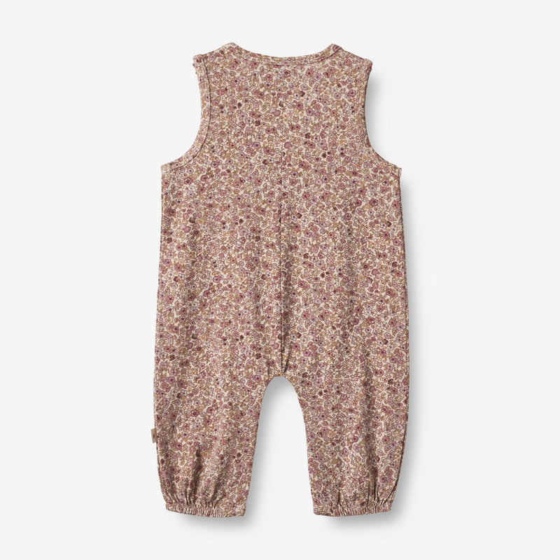 Wheat Main  Jumpsuit Joey | Baby Jumpsuits 0098 grey rose flowers