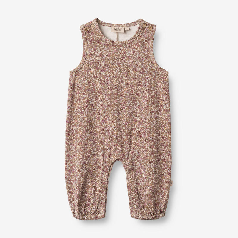 Wheat Main  Jumpsuit Joey | Baby Jumpsuits 0098 grey rose flowers