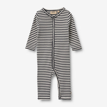 Wheat Main Heldress uten føtter Dusty Jumpsuit 9432 navy rib stripe