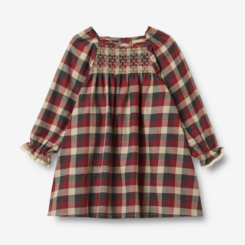 Wheat Main Kjole Bella Dress 9588 red blue check