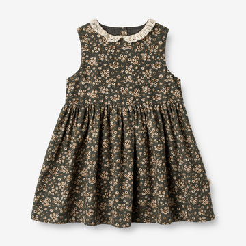 Wheat Main  Kjole Elma Ermløs Dresses 0027 black coal flowers