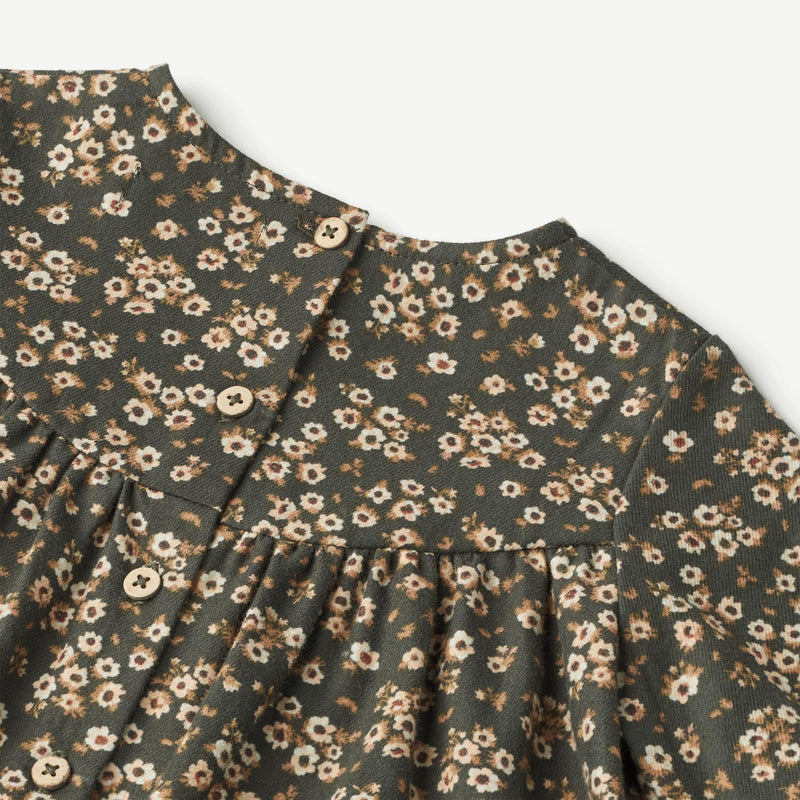 Wheat Main  Kjole Fenja | Baby Dresses 0027 black coal flowers