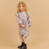 Wheat Main Kjole Gro Dress 0104 greybrown check