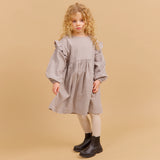 Wheat Main Kjole Gro Dress 0104 greybrown check