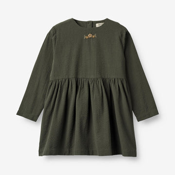 Wheat Main  Kjole Gunvor Broderi Dresses 0025 black coal