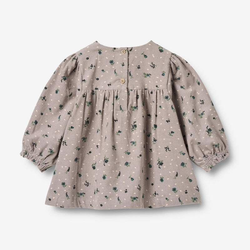 Wheat Main Kjole L/S Elvira Dress 9553 dusty purple flower hearts