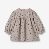 Wheat Main Kjole L/S Elvira Dress 9553 dusty purple flower hearts