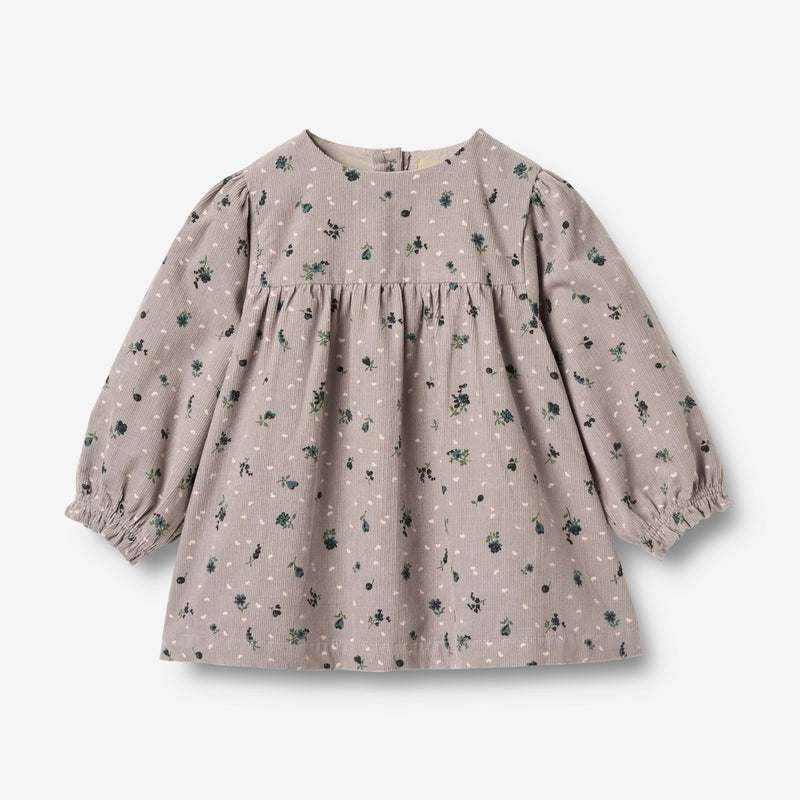 Wheat Main Kjole L/S Elvira Dress 9553 dusty purple flower hearts
